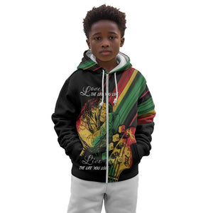 Personalised Afro Vibes Kid Hoodie Reggae King - Live The Way You Love