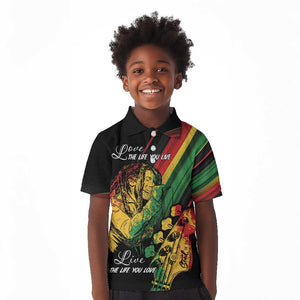 Personalised Afro Vibes Kid Polo Shirt Reggae King - Live The Way You Love