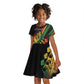 Personalised Afro Vibes Kid Short Sleeve Dress Reggae King - Live The Way You Love