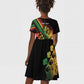 Personalised Afro Vibes Kid Short Sleeve Dress Reggae King - Live The Way You Love