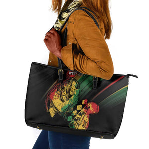 Personalised Afro Vibes Leather Tote Bag Reggae King - Live The Way You Love