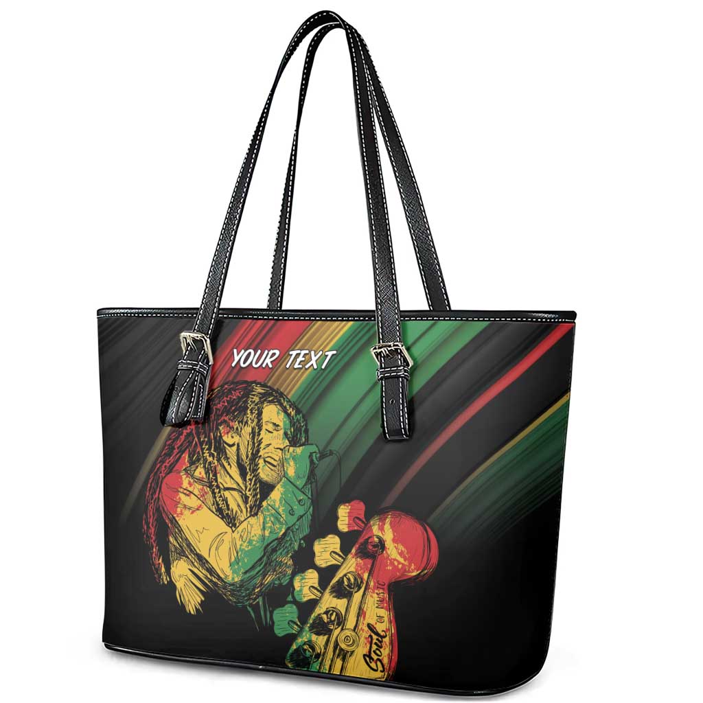 Personalised Afro Vibes Leather Tote Bag Reggae King - Live The Way You Love