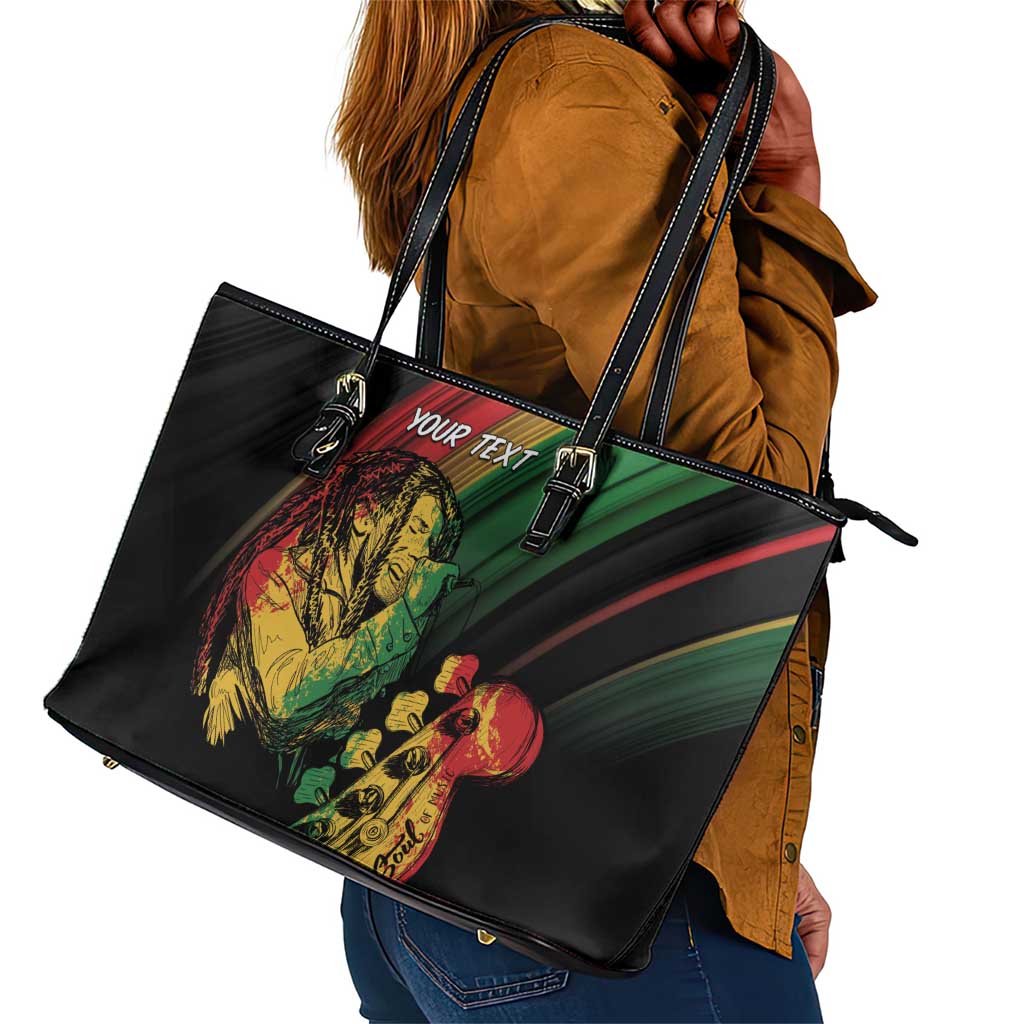 Personalised Afro Vibes Leather Tote Bag Reggae King - Live The Way You Love