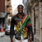 Personalised Afro Vibes Long Sleeve Button Shirt Reggae King - Live The Way You Love