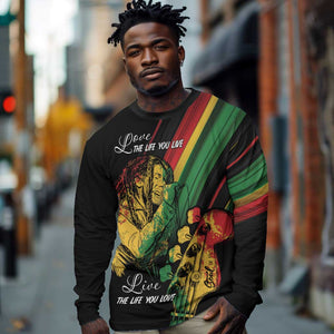 Personalised Afro Vibes Long Sleeve Shirt Reggae King - Live The Way You Love