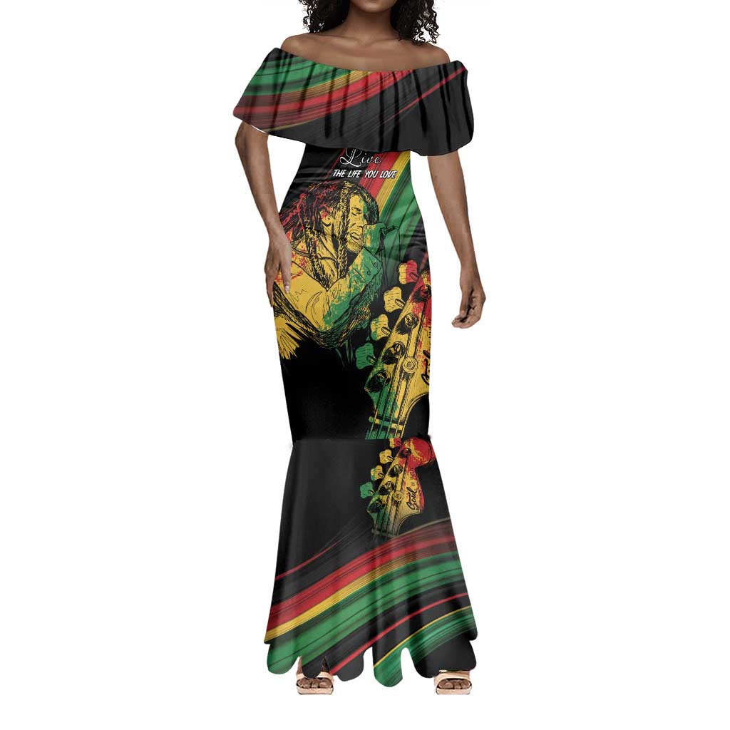 Personalised Afro Vibes Mermaid Dress Reggae King - Live The Way You Love