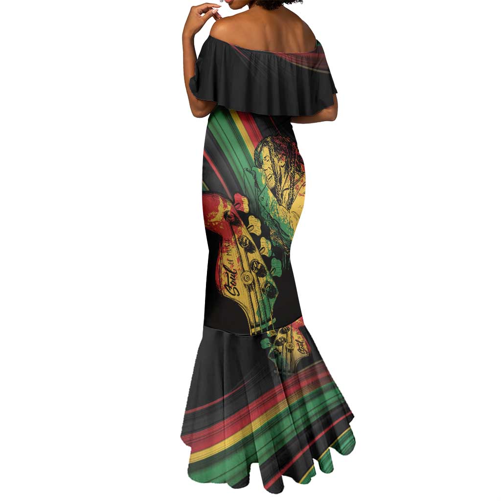 Personalised Afro Vibes Mermaid Dress Reggae King - Live The Way You Love