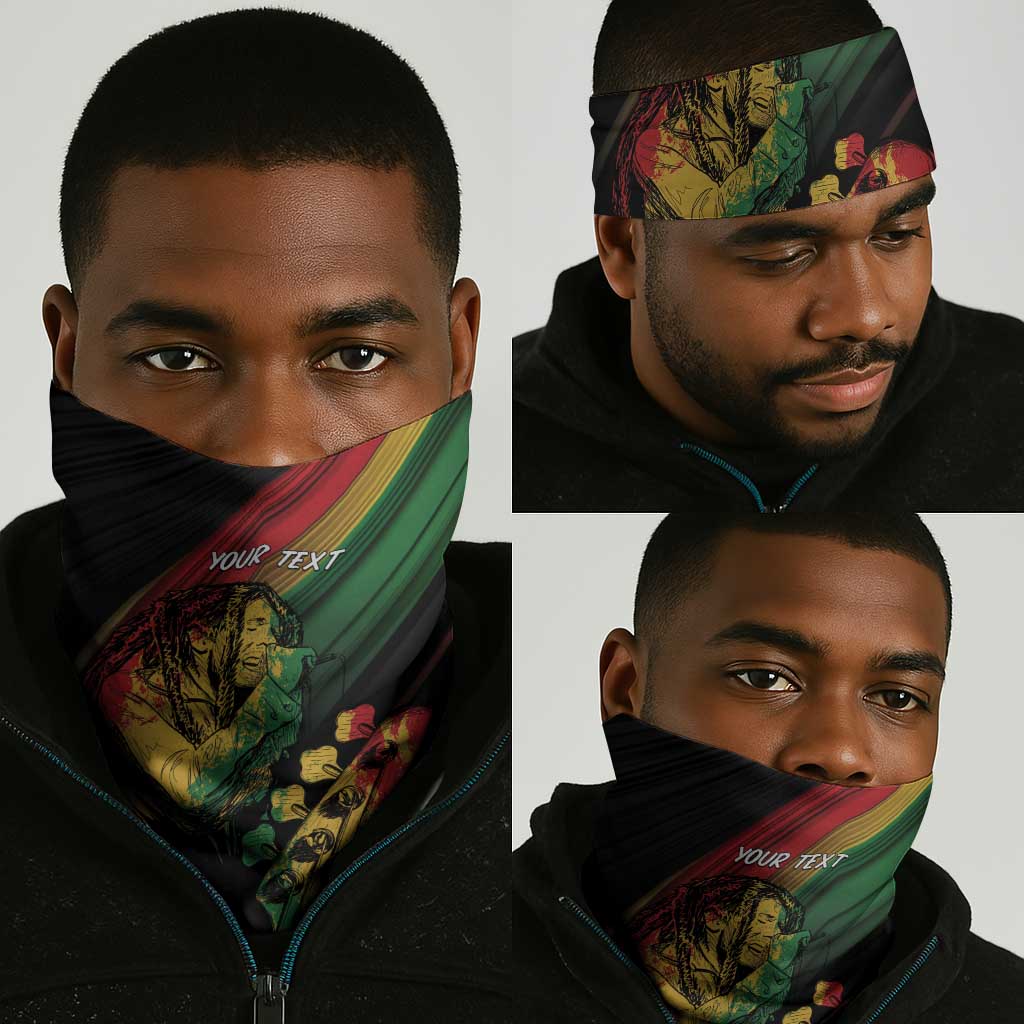 Personalised Afro Vibes Neck Gaiter Reggae King - Live The Way You Love LT7