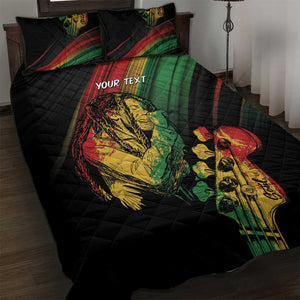 Personalised Afro Vibes Quilt Bed Set Reggae King - Live The Way You Love
