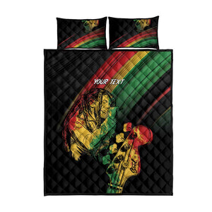 Personalised Afro Vibes Quilt Bed Set Reggae King - Live The Way You Love