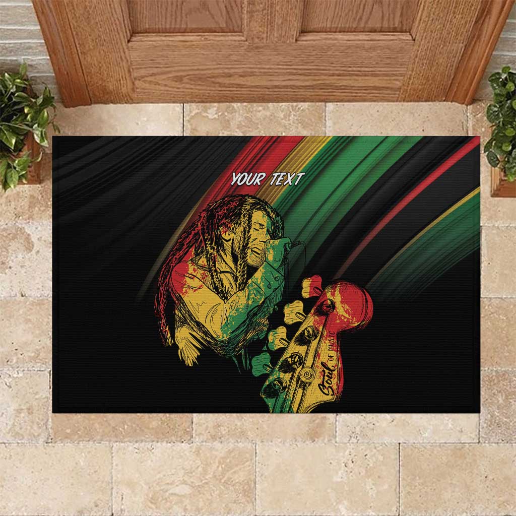 Personalised Afro Vibes Rubber Doormat Reggae King - Live The Way You Love