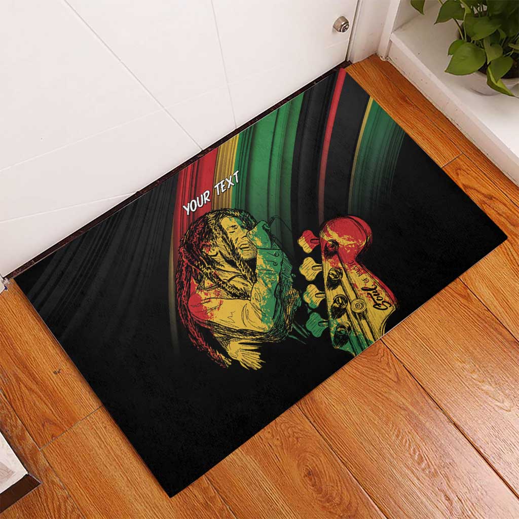 Personalised Afro Vibes Rubber Doormat Reggae King - Live The Way You Love