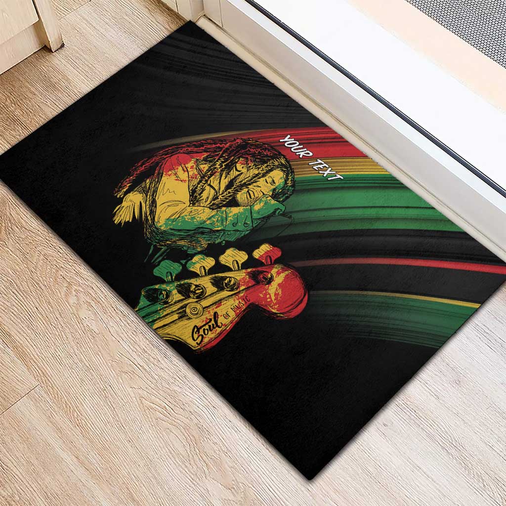 Personalised Afro Vibes Rubber Doormat Reggae King - Live The Way You Love