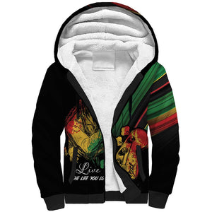 Personalised Afro Vibes Sherpa Hoodie Reggae King - Live The Way You Love