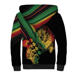 Personalised Afro Vibes Sherpa Hoodie Reggae King - Live The Way You Love