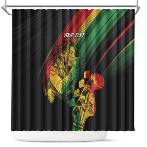 Personalised Afro Vibes Shower Curtain Reggae King - Live The Way You Love