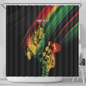 Personalised Afro Vibes Shower Curtain Reggae King - Live The Way You Love