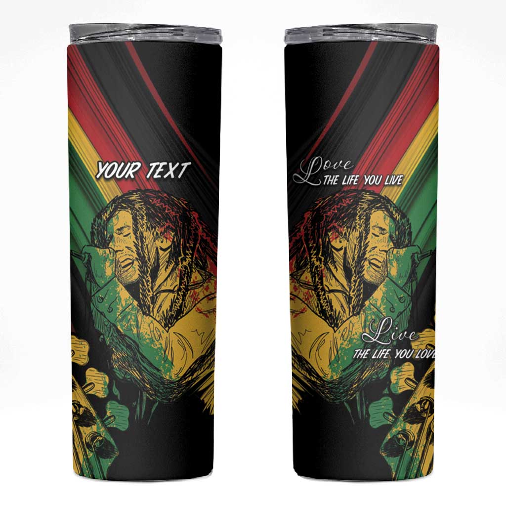 Personalised Afro Vibes Skinny Tumbler Reggae King - Live The Way You Love