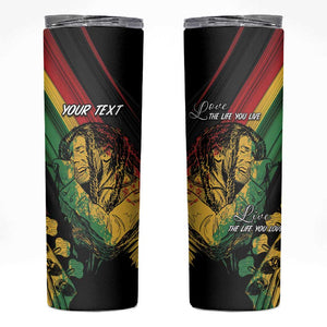 Personalised Afro Vibes Skinny Tumbler Reggae King - Live The Way You Love