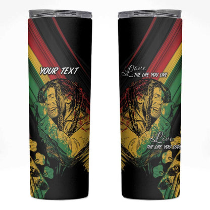 Personalised Afro Vibes Skinny Tumbler Reggae King - Live The Way You Love