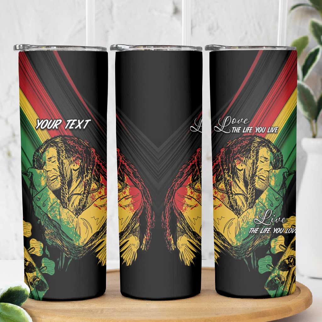 Personalised Afro Vibes Skinny Tumbler Reggae King - Live The Way You Love