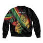 Personalised Afro Vibes Sleeve Zip Bomber Jacket Reggae King - Live The Way You Love