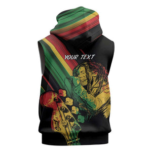 Personalised Afro Vibes Sleeveless Hoodie Reggae King - Live The Way You Love - African Pride