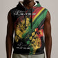 Personalised Afro Vibes Sleeveless Hoodie Reggae King - Live The Way You Love - African Pride