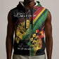 Personalised Afro Vibes Sleeveless Zip Hoodie Reggae King - Live The Way You Love - African Pride