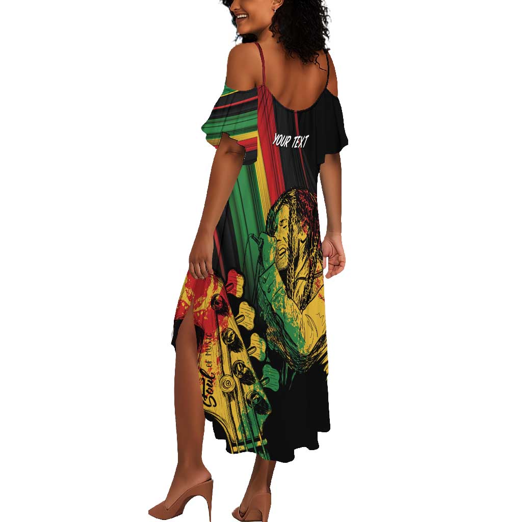 Personalised Afro Vibes Summer Maxi Dress Reggae King - Live The Way You Love