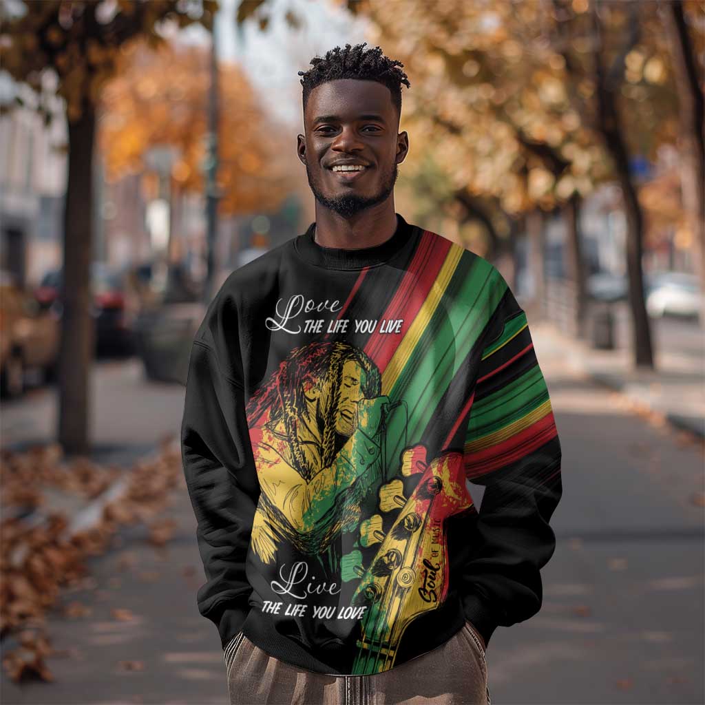 Personalised Afro Vibes Sweatshirt Reggae King - Live The Way You Love