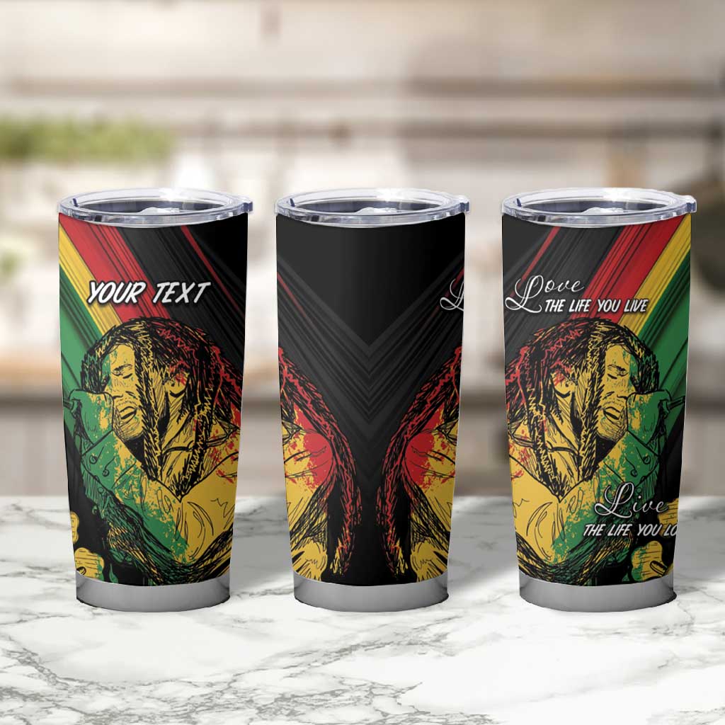 Personalised Afro Vibes Tumbler Cup Reggae King - Live The Way You Love