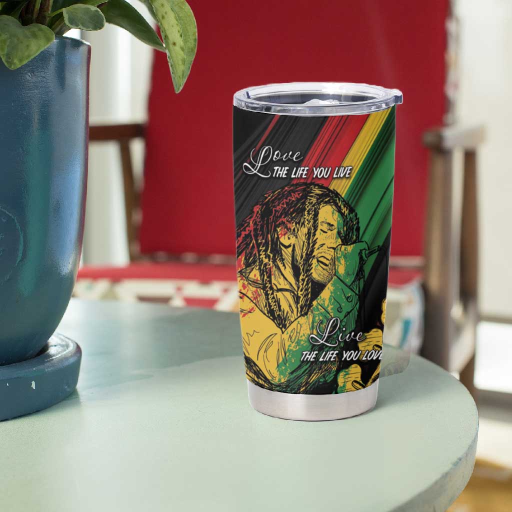 Personalised Afro Vibes Tumbler Cup Reggae King - Live The Way You Love
