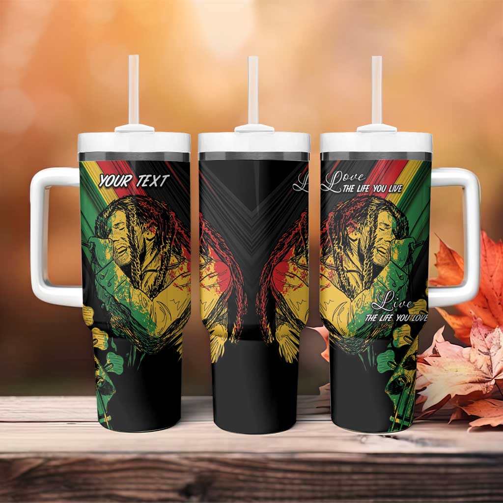 Personalised Afro Vibes Tumbler With Handle Reggae King - Live The Way You Love