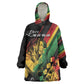Personalised Afro Vibes Wearable Blanket Hoodie Reggae King - Live The Way You Love