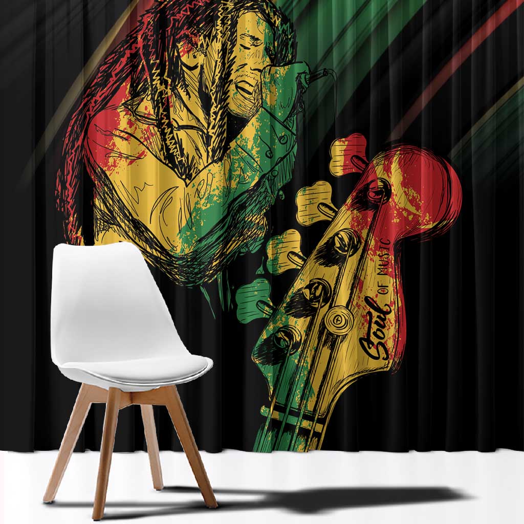 Personalised Afro Vibes Window Curtain Reggae King - Live The Way You Love