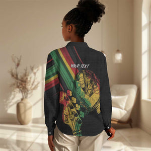 Personalised Afro Vibes Women Casual Shirt Reggae King - Live The Way You Love LT7