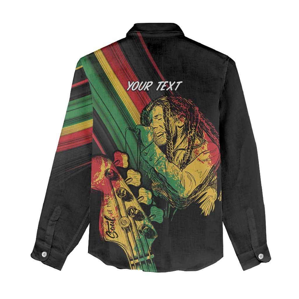 Personalised Afro Vibes Women Casual Shirt Reggae King - Live The Way You Love LT7