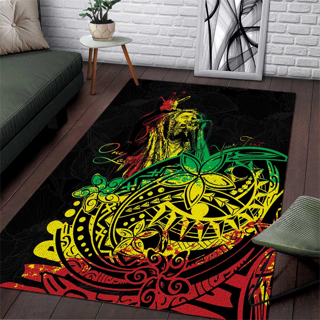 Personalised Jawaiian Reggae Area Rug Afro-Polynesian Style