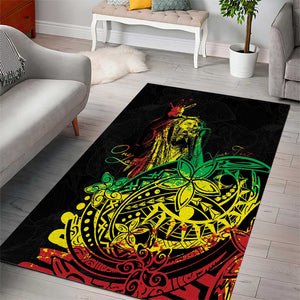 Personalised Jawaiian Reggae Area Rug Afro-Polynesian Style