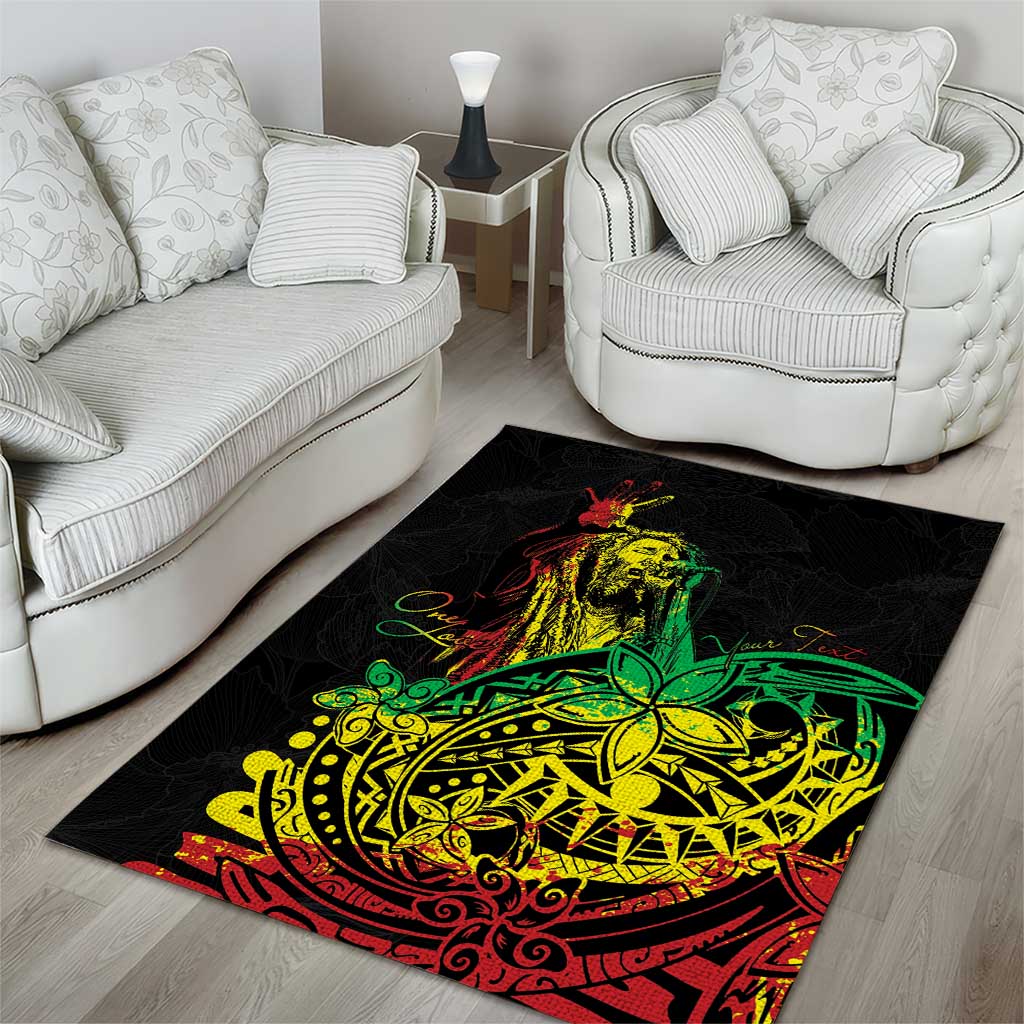 Personalised Jawaiian Reggae Area Rug Afro-Polynesian Style