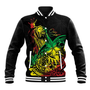 Personalised Jawaiian Reggae Baseball Jacket Afro-Polynesian Style