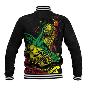 Personalised Jawaiian Reggae Baseball Jacket Afro-Polynesian Style