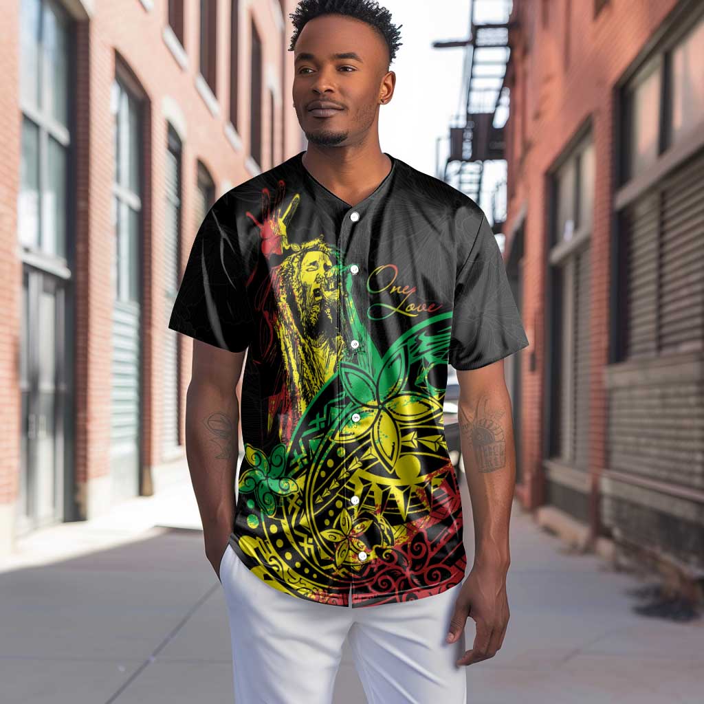 Personalised Jawaiian Reggae Baseball Jersey Afro-Polynesian Style