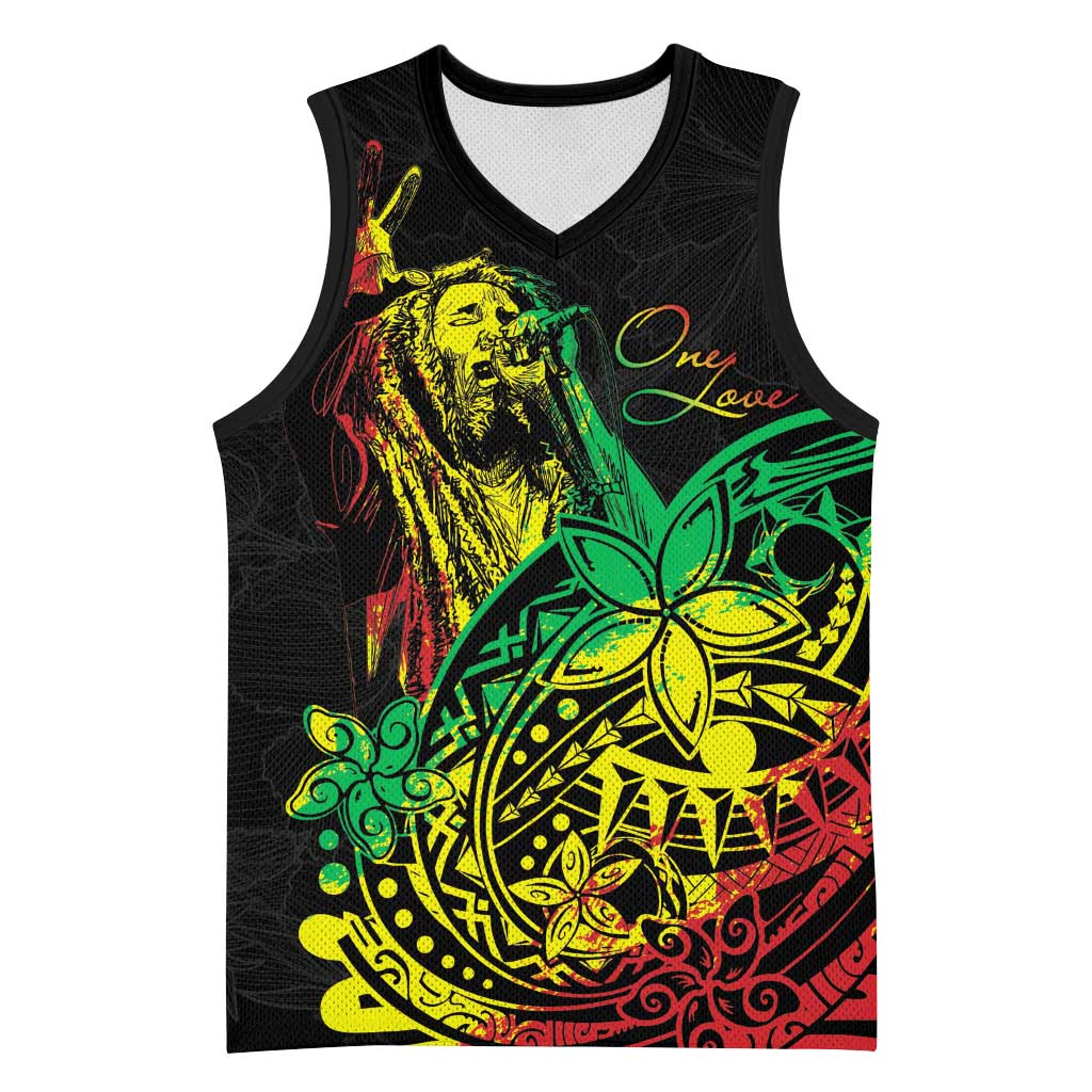 Personalised Jawaiian Reggae Basketball Jersey Afro-Polynesian Style - African Pride