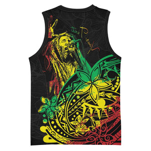 Personalised Jawaiian Reggae Basketball Jersey Afro-Polynesian Style - African Pride