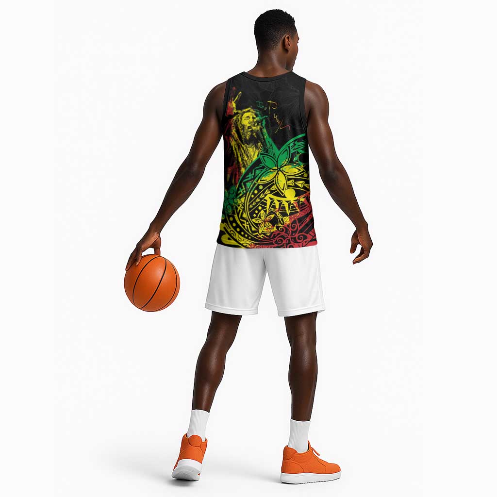 Personalised Jawaiian Reggae Basketball Jersey Afro-Polynesian Style - African Pride