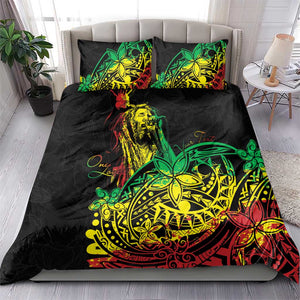 Personalised Jawaiian Reggae Bedding Set Afro-Polynesian Style