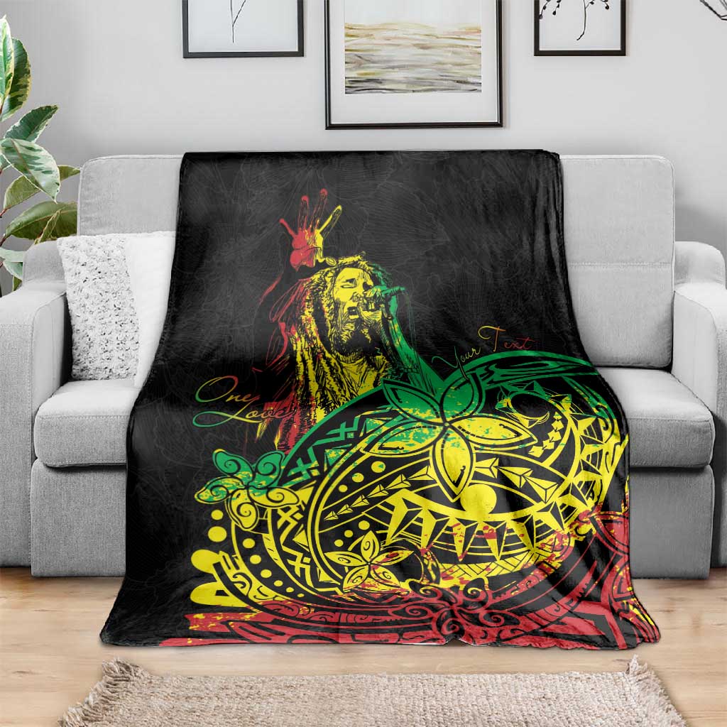 Personalised Jawaiian Reggae Blanket Afro-Polynesian Style
