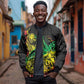 Personalised Jawaiian Reggae Bomber Jacket Afro-Polynesian Style